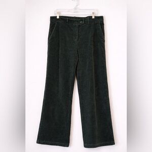 Brora Dark Green Corduroy Pants Women 16 | Made in Portugal | Classic Fit